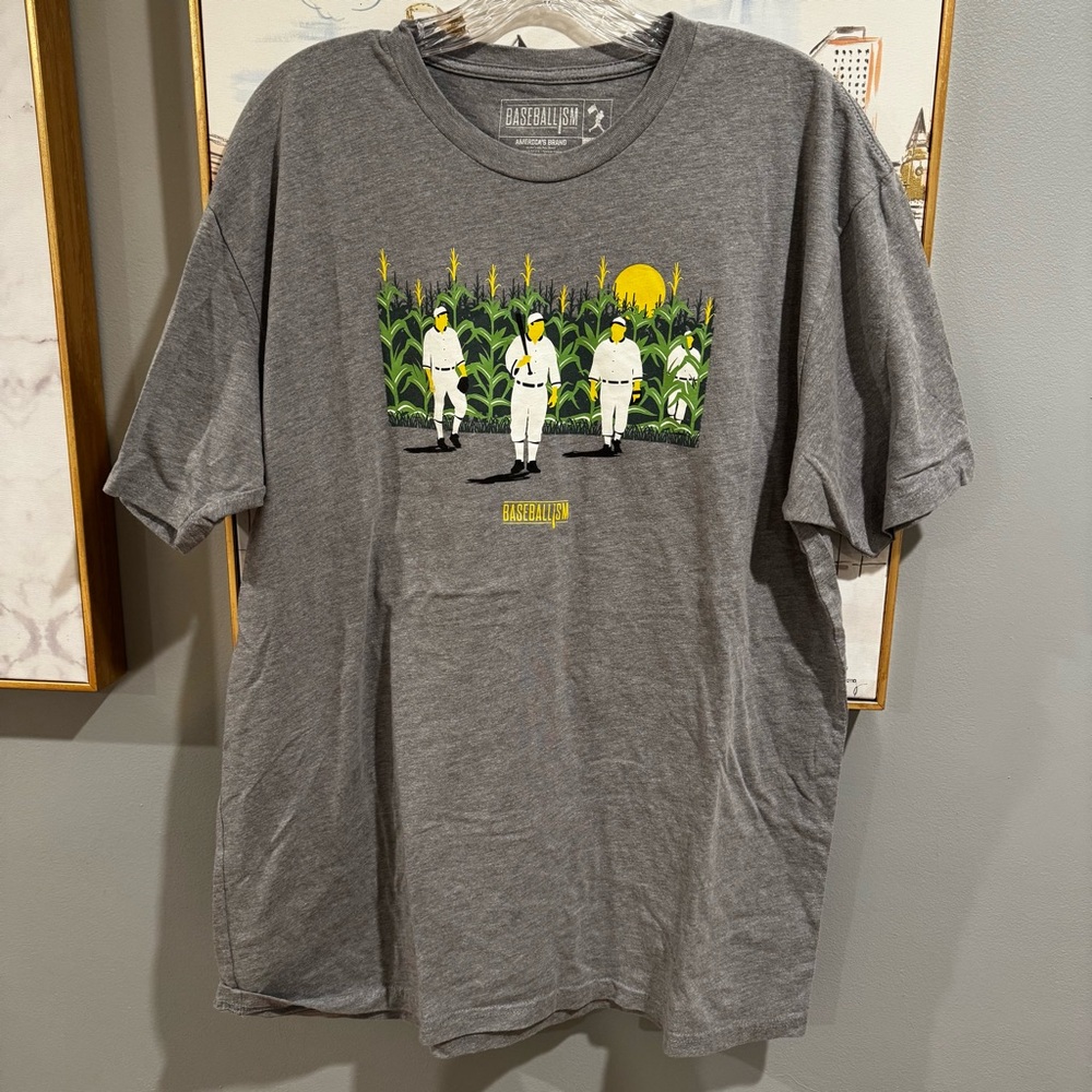 Gray Baseballism Men's Graphic Tee